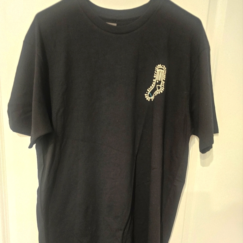 MENS ORIGINAL STANCE BLACK SHORT SLEEVE TEE SHIRT.  SIZE LARGE.  NWT